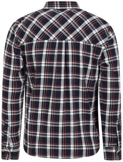 Heren Overhemd met lange mouwen in molton (Blauw) - maat