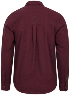 Heren Overhemd met lange mouwen in molton (Donkere Bourgogne)