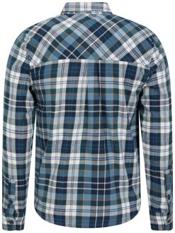 Heren Overhemd met lange mouwen in molton (Lichtblauw) - 2XS