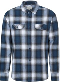 Heren Overhemd met lange mouwen in molton (Maisblauw) - S