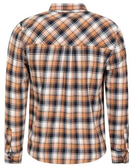 Heren Overhemd met lange mouwen in molton (Mosterd) Mosterdgeel - XS