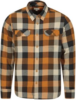 Heren Overhemd met lange mouwen in molton (Roest) - 3XL