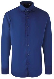 Heren overhemd met lange mouwen (Royaal Blauw)