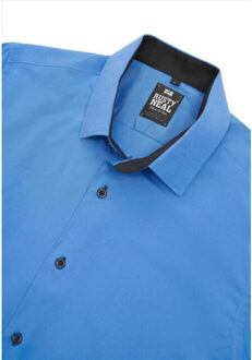 Heren overhemd - r-44 - maat M Blauw