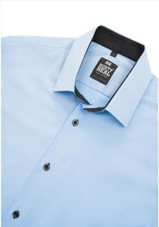 Heren overhemd - r-44 - maat M Lichtblauw
