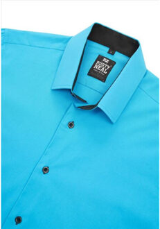 Heren overhemd - turkis r-44 Blauw - XL
