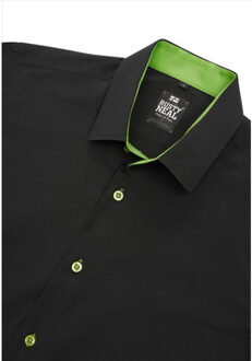 heren overhemd zwart - r-44 - maat XL Groen