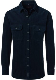 Heren overshirt 454482600 100 blue Blauw - 4XL