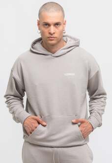 Heren oversized Trainingspak met badge - maat Beige