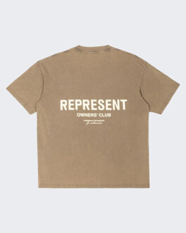 Heren owners club t-shirt Bruin - M