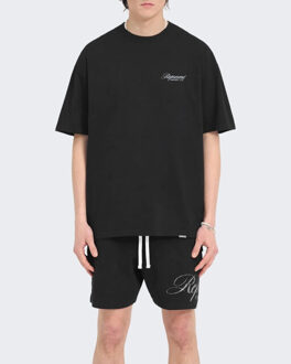 Heren owners script t-shirt blauw Zwart