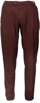 Heren pantalon met plooien. Regular fit. Gemaakt in Italië. L.b.m. 1911 , Red , Heren - Xl,L,M,S