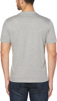 Heren Pin Point Organic Katoenen T-Shirt (Grijs) - maat