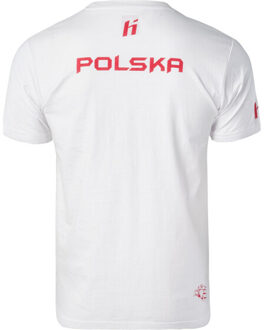 Heren polen fan t-shirt - maat XL Wit