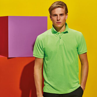 Heren Poloshirt met korte mouwen (Kalk) Groen - L