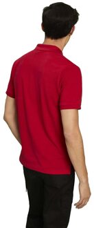 Heren Poloshirt met korte mouwen (Kersenrood) - L