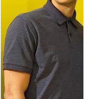 Heren Poloshirt met korte mouwen Prestatiemengsel (Houtskool)