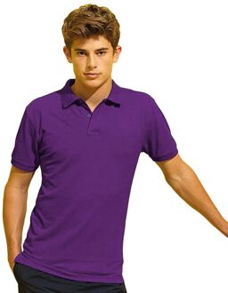 Heren Poloshirt met korte mouwen Prestatiemengsel (Paars) - 3XL