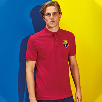 Heren Poloshirt met korte mouwen (Rood) - maat 2XL