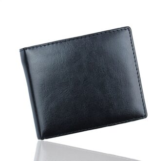 Heren Portemonnee Lederen Solid Slim Portefeuilles Mannen Pu Leather Bifold Korte Credit Card Houders Portemonnees Zakelijke Portemonnee Mannelijke