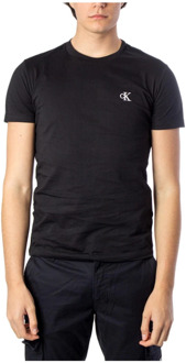 Heren Print T-shirt Calvin Klein Jeans , Black , Heren - 2Xl,L
