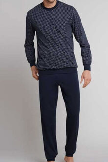 Heren Pyjama - Donkerblauw - Maat L