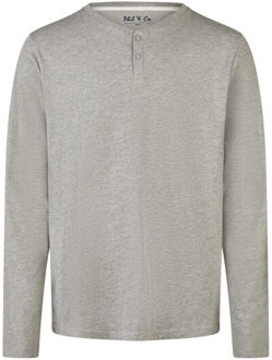 Heren pyjama set lang grijs/blauw - maat L Veelkleurig