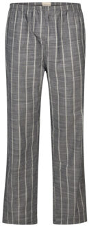 Heren pyjama set lang knoopsluiting geweven katoen gestreept Grijs - M