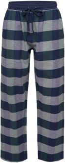 Heren pyjamabroek lang geruit flanel blauw/groen Print / Multi - XL