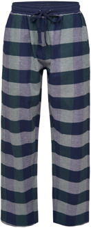 Heren pyjamabroek lang geruit flanel blauw/groen Print / Multi - XXL