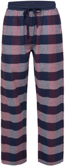 Heren pyjamabroek lang geruit flanel blauw/rood Print / Multi - XXL