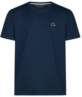 Heren pyjamashirt korte mouw donker Blauw - XL