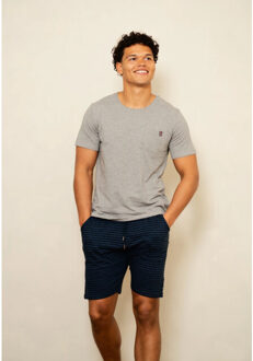 Heren pyjamashirt korte mouw - maat XXL Grijs