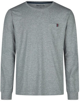 Heren pyjamashirt lange mouw - maat M Grijs