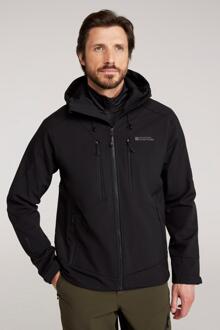 Heren Radius gerecyclede softshell jas (Zwart)