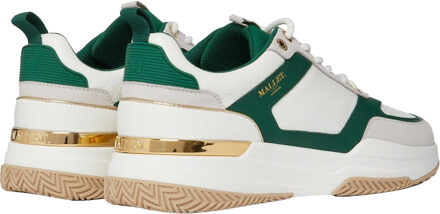 Heren Radnor Leren Sneakers (Wit/Groen) - maat EU 42 / UK 8