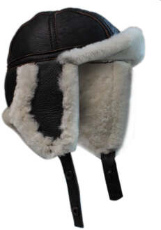 Heren RAF Aviator schapenvacht B-55 Trapper hoed Crème