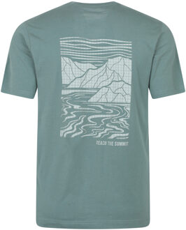 Heren Reach The Summit Graphic T-Shirt (Groen) - maat M
