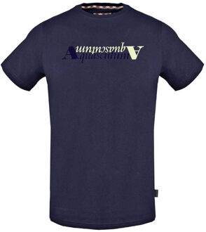 Heren Reflectie Logo T-Shirt (Marineblauw) Navy