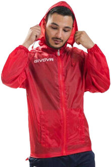 Heren regen basico gewatteerde jas - maat L Rood