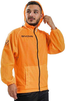 Heren regen basico gewatteerde jas Oranje - XS