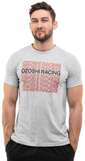 Heren repeat logo t-shirt Grijs - XXL / XXXL