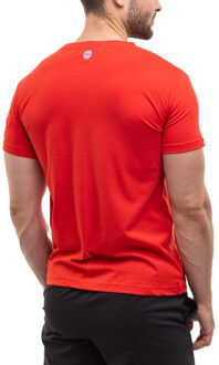 Heren repeat logo t-shirt Rood - M