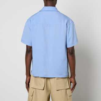 Heren representatief kraagoverhemd met korte mouwen in lichtblauw - S