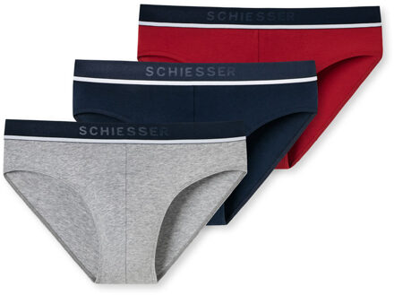 Heren Rio Slip - 3 pack - Rood - Donkerblauw - Grijs Melange - Maat L