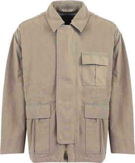 Heren ripstop jacket Beige - 46 (XXL)