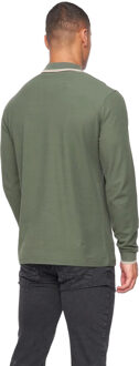 Heren Roxberry poloshirt met lange mouwen (Bosgroen) - S