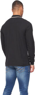 Heren Roxberry poloshirt met lange mouwen (Zwart)