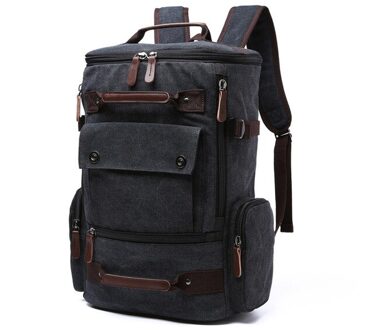 Heren Rugzak Vintage Canvas Rugzak Schooltas Mannen Reistassen Grote Capaciteit Rugzak Laptop Rugzak Tas Rugzak Beige