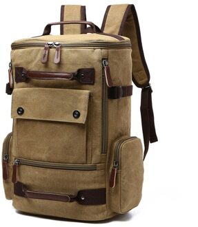 Heren Rugzak Vintage Canvas Rugzak Schooltas Mannen Reistassen Grote Capaciteit Rugzak Laptop Rugzak Tas Rugzak Blauw